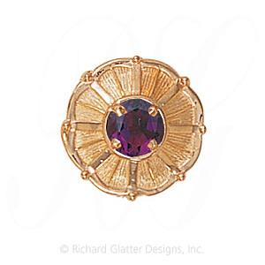 GS445 AMY - 14 Karat Gold Amethyst Slide 